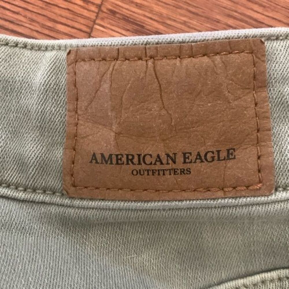 American Eagle Classic 5 Pocket Next Level Stretch Sage Green Skinny Jeans SZ 8 - Picture 11 of 11